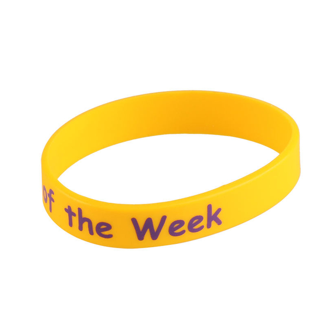 العرف الترويجية الجودة قوس قزح سوار سيليكون المطاط للنساء