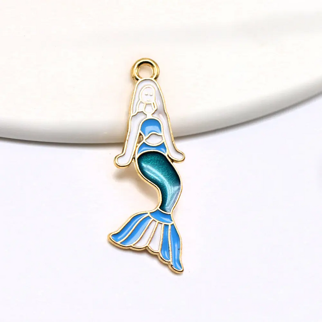 الجملة شعار مخصص المينا سلاسل المفاتيح المعدنية سلسلة المفاتيح لطيف حورية البحر