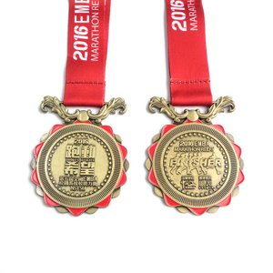 ميدالية أكاديمية ماراثون التذكارية المخصصة ميدالية فضية ميدالية رياضية مارس بلوك سنغافورة