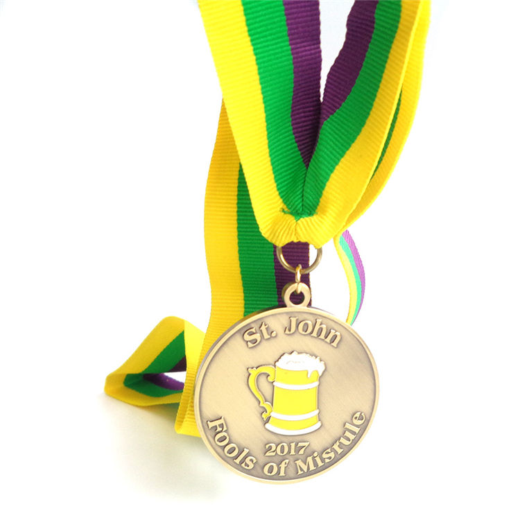 ميداليات الرنة المخصصة الحب الرفاهية العامة حركة 3D الرياضة اللون الميدالية الفضية