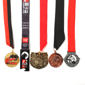 صنع شعار مخصص سبائك الزنك الفضة المينا ميدالية برونزية محفورة لكرة القدم السباحة الرقص الرياضة 3D ميدالية الحبل المعدني