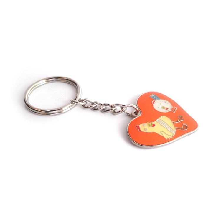 زوجين مخصص شخصية سلسلة مفاتيح الزفاف تذكارية Keyrings الحب الشكل مع الشعار