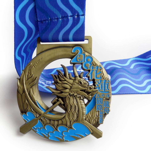 ميدالية رياضية ذهبية وفضية ونحاسية ثلاثية الأبعاد مخصصة