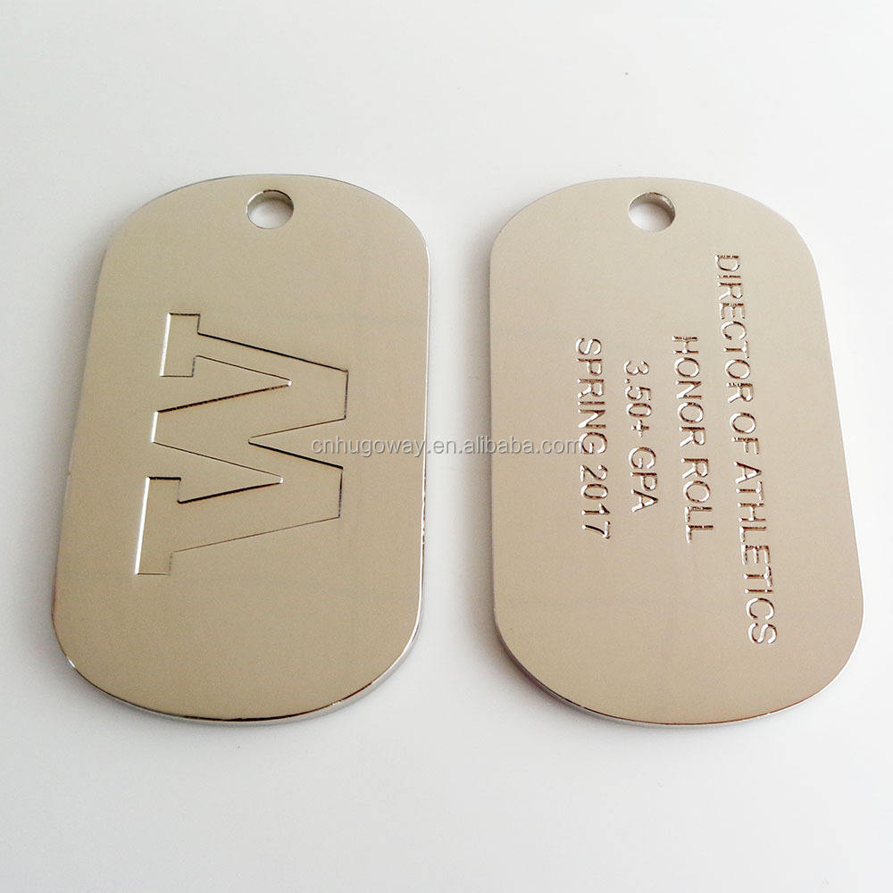 أزياء فارغة معدنية الفولاذ المقاوم للصدأ شعار محفورة التسامي الفاخرة قلادة dogtag مخصصة مع سلسلة الكرة