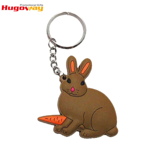 الجملة شعار مخصص الحيوان سلاسل المفاتيح المعدنية مفتاح سلسلة لطيف الأرنب الأرنب المفاتيح