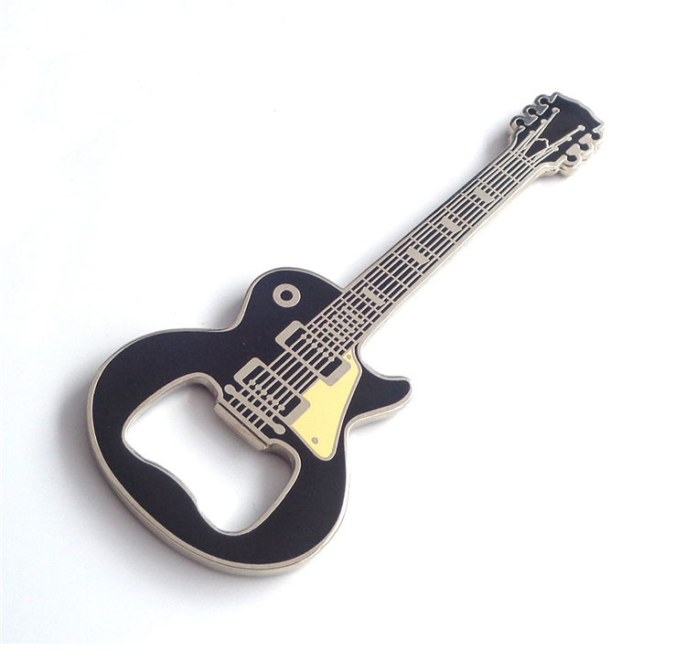 OEM تصنيع تصميم مجاني مخصص ROCK AND ROLL فتاحة زجاجة معدنية الغيتار
