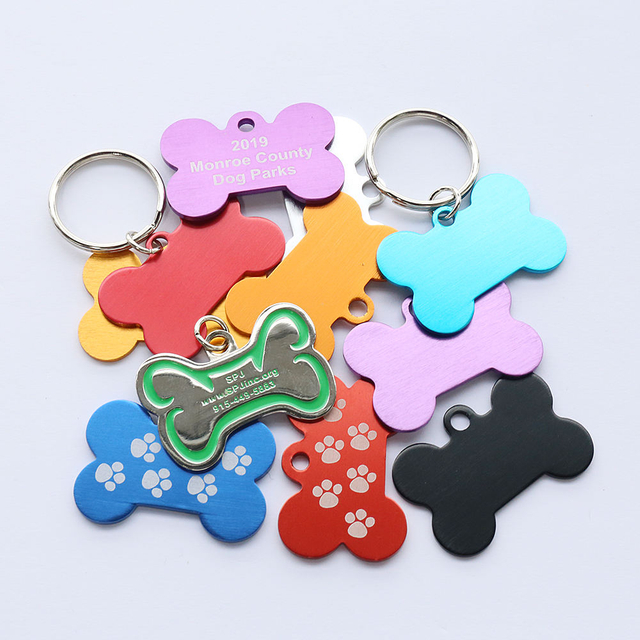 2023 الجملة مخصص النقش التسامي الفولاذ المقاوم للصدأ علامة الكلب فارغة