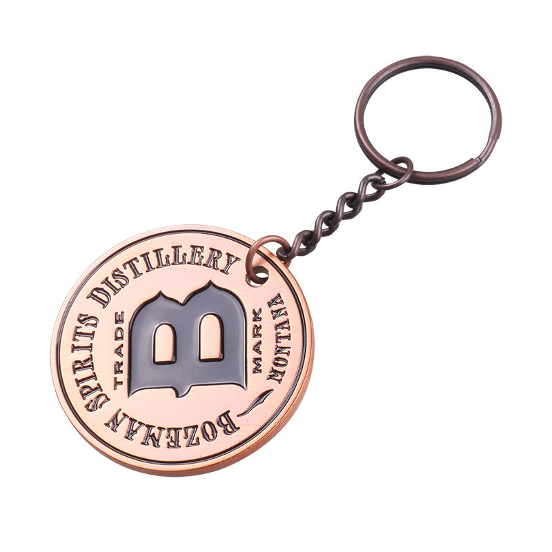 الفولاذ المقاوم للصدأ شخصية رخيصة سلاسل المفاتيح رسالة معدنية Keychain