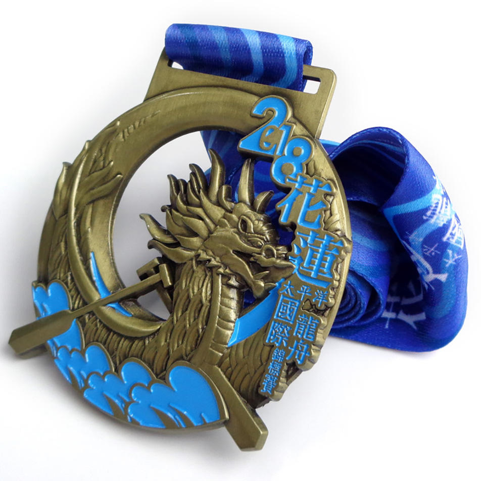 مخصص 3D ميدالية رمزية التنين هدية الجوائز والميداليات الصين Triathlon Medallion