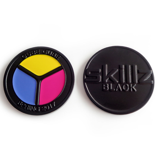 تصميم جديد مخصص تذكاري عملة معدنية سوداء رخيصة ختم المينا الناعمة عملة